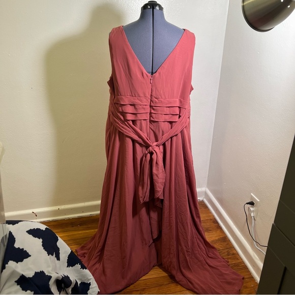 Azazie Nelly Chiffon Bridesmaid Dress Merlot A26 - Picture 7 of 11
